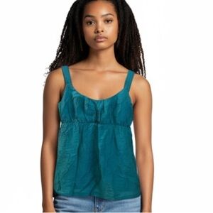 New York & Company Teal Sleeveless Top Women’s XS Rayon Blend
